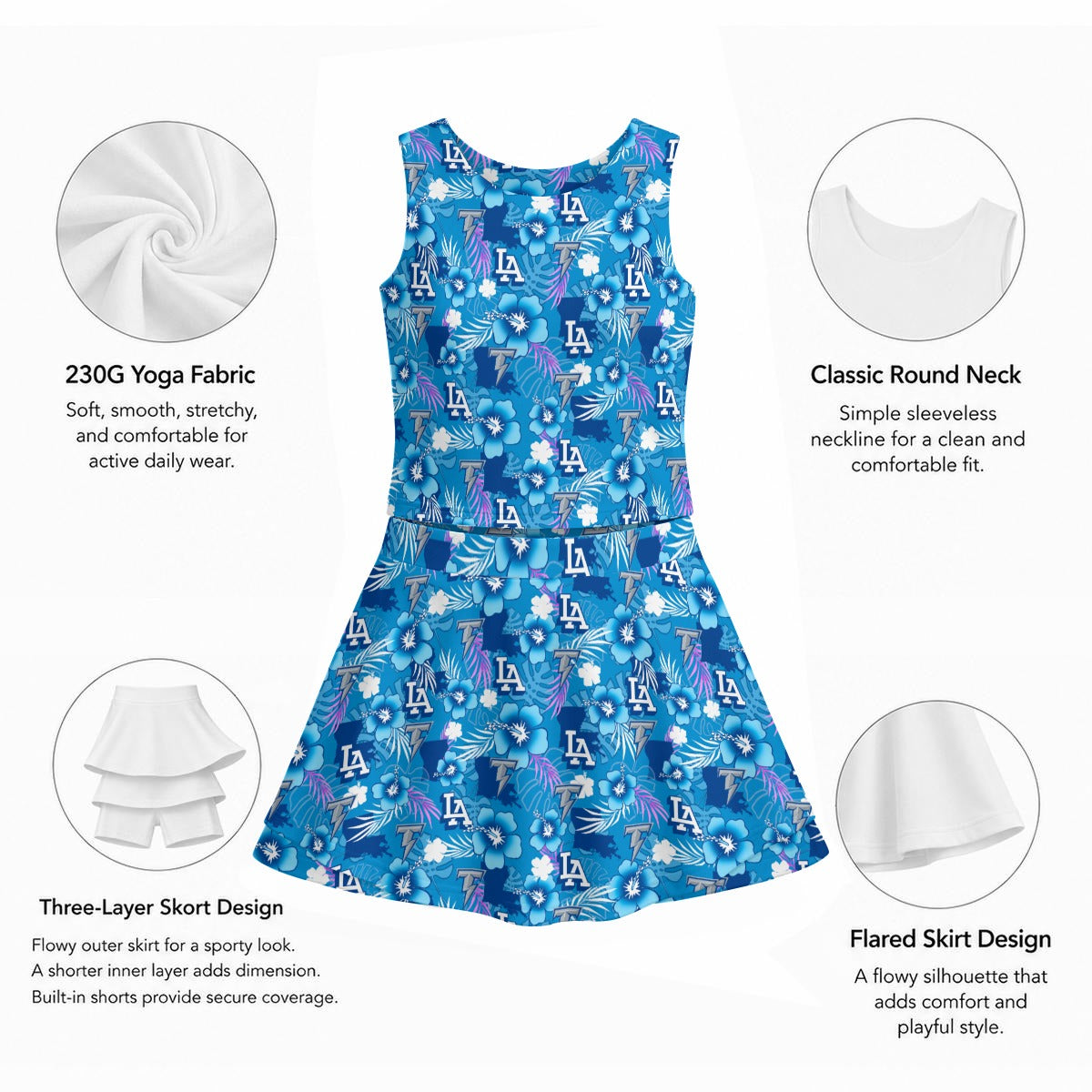 Triple-Layer Vest Skort Set